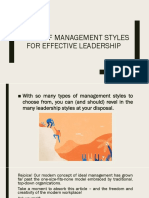 6 Type of Management Styles For Effective Leadership