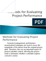 Methods For Evaluating Project Performance