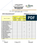 Oral Reading Verification Test in Filipino Class Rating Sheet