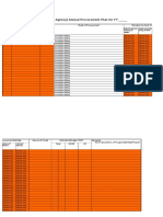 (Name of Agency) Annual Procurement Plan For FY