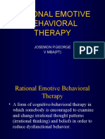 Rational Emotive Behavioral Therapy: Josemon P.George V Mba (PT)