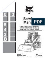 BOBCAT 543B SKID STEER LOADER Service Repair Manual SN 511111001 & Above PDF