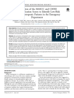 Application of The MASCC and CISNE Risk-Strati Fication Scores To Identify Low-Risk Febrile Neutropenic Patients in The Emergency Department