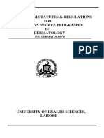 Curriculum/Statutes & Regulations 5 Years Degree Programme Dermatology