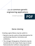 Some Applications of Genetic Engineering