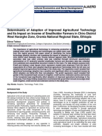 Determinants of Adoption of Improved Agricultural Technology and Its Impact On Income of Smallholder Farmers in Chiro District West Hararghe Zone, Oromia National Regional State, Ethiopia