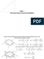 Unit-I Thin Plate Theory, Structural Instability