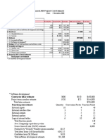 Hamrolms Project Cost Estimate: Wbs Items # Units/Hrs. Cost/Unit/Hr. Subtotals Wbs Level 1 Totals % of Total