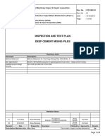 Inspection and Test Plan Deep Cement Mixing Piles