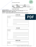 Q2 - Lesson 1 - Worksheet 3 - Card Catalog