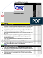 Amway sQAC General Quality System Audit Checklist