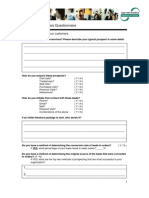 CRM Needs Analysis Questionnaire