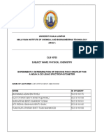 Experiment 2 Determination Weak Acid (Physical Chem)