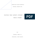 Factors That Affect Student in Choosing Their Strand