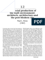 The Social Production of The Built Environment - Paul Knox