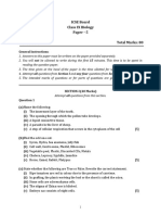 Biology 9 Icse Sample Paper 5 PDF