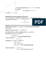 2.1 Equations of Lines Slope of A Line (p.68) : y M (X y