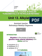 Unit 13. Alkylation: Professional Course in English "Fundamentals of Petroleum Refining"