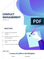 Conflict Management: SEPTEMBER 21, 2019