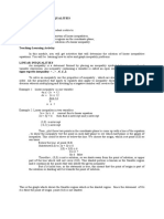 Module 4: Linear Inequalities Learning Outcomes