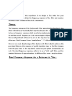 To Design Low Pass Butterworth Filter