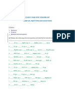 CBSE Class 10 Chemistry Worksheet - Chemical Reactions and Equations