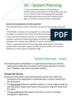 ANALYSIS - System Planning & Initial Investigation