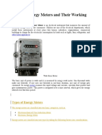 Types of Energy Meters and Their Working Principles