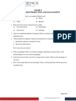 Crop Production and Management Worksheet PDF