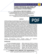 Secondary Teachers' Preparation, Challenges, and Coping Mechanism in The Pre-Implementation of Distance Learning in The New Normal