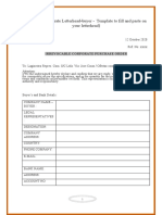 On Corporate Letterhead-Buyer - Template To Fill and Paste On Your Letterhead