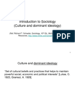 Lectures Intro. To Sociology - Culture and Dominant Ideology