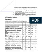 Post Estimation For The Project Bill of Quantities Bill of Quantities For An Elevated Masonry 3 Lager Tanks