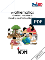 Mathematics: Quarter 1 - Module 3: Reading and Writing Numbers