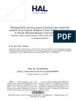 Alexandre Dijoux 2017 Working Fluid Selection General Method and Sensitivity Analysis of An ORC Application To OTEC