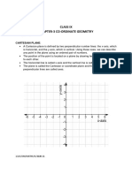 Class Ix Chapter-3 Co-Ordinate Geometry Ordinate Geometry: Cartesian Plane