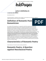 Romantic Poetry's Definition & Characteristics - HubPages