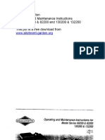 Briggs & Stratton Operating and Maintenance Instructions Models 80200 & 82200 and 130200 & 132200 This PDF Is A Free Download From