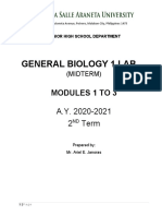 General Biology 1 Lab: Modules 1 To 3