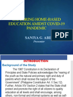 Exploring Home-Based Education Amidst Covid-19 Pandemic: Saniya G. Abirin