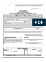 Philippine Educational Placement Test: Registration Form