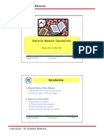 Notes 3 Material Balance Calculations