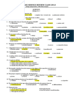 5th Science Exam Biology No. 3