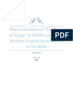 Flora and Fauna of "The Song of Songs" in Middle and Early Modern English Translations of The Bible