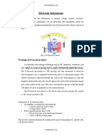 Electronic Instruments: Working of D'Arsonval Meter