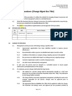 Procedure - Change Management