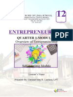 Entrepreneurship: Quarter 1-Module 1
