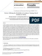 Factors Affecting The Probability of Academic Cheating School Students in Tehran