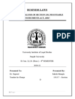 Business Laws: Critical Analysis of Section 138, Negotiable Instruments Act, 1881"