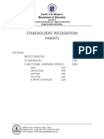 Stakeholders' Recognition Parents